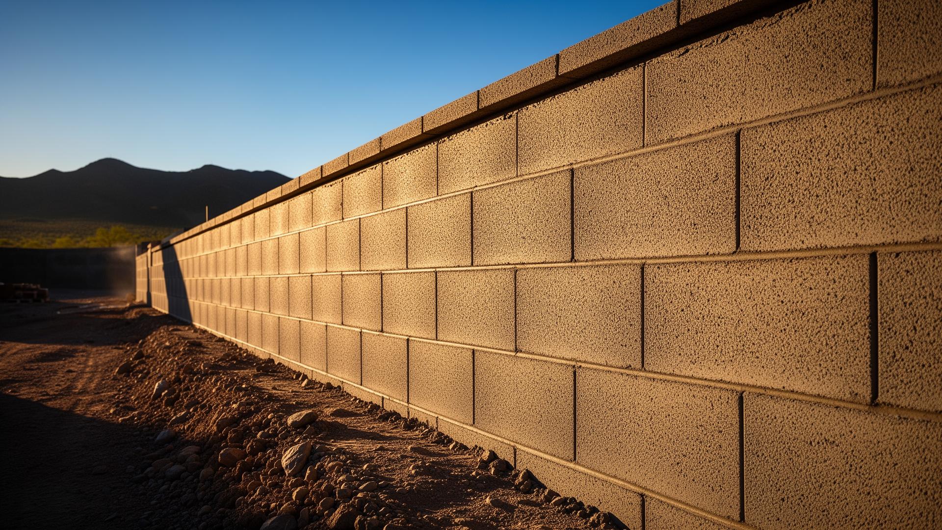 Finished cinder block wall in Phoenix